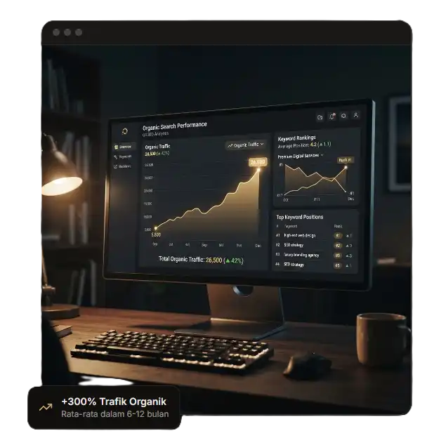 Visual analisis performa pencarian organik Ideax Digital