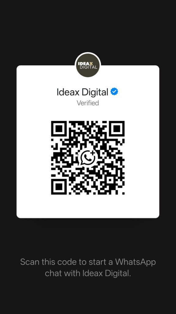 QR WhatsApp resmi Ideax Digital