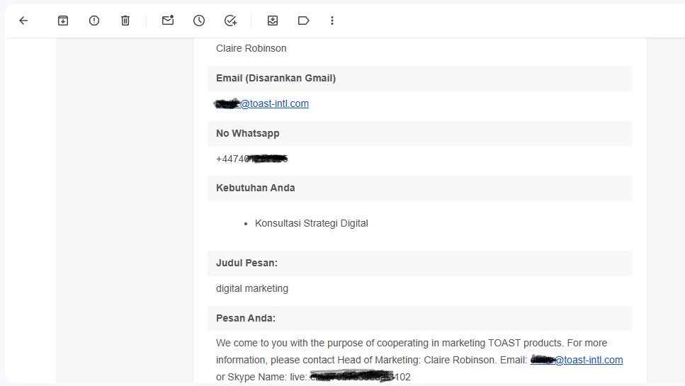 Email dari Clutch untuk Ideax Digital - SEO Agency Indonesia
