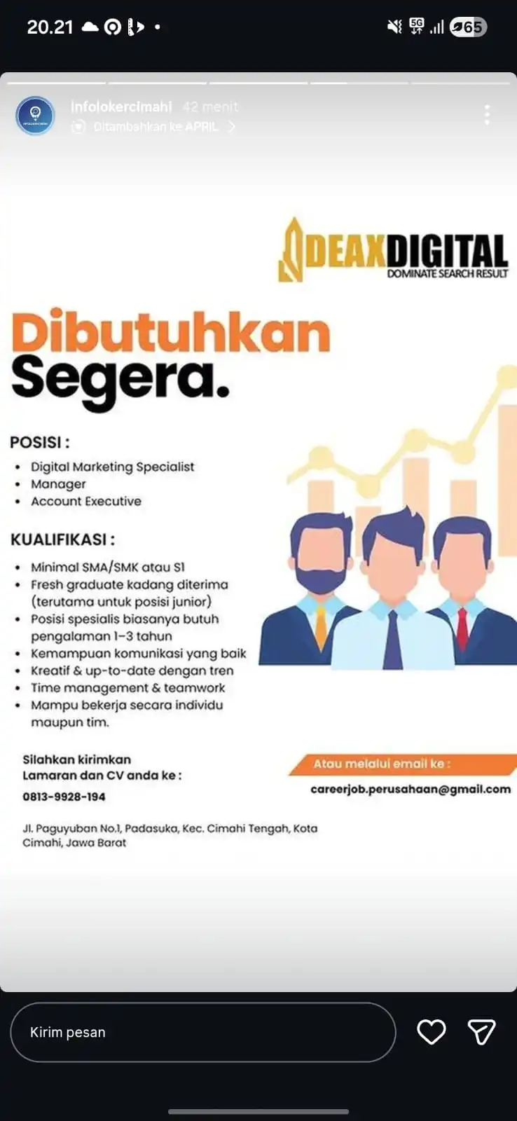 Contoh penipuan lowongan kerja ideax digital