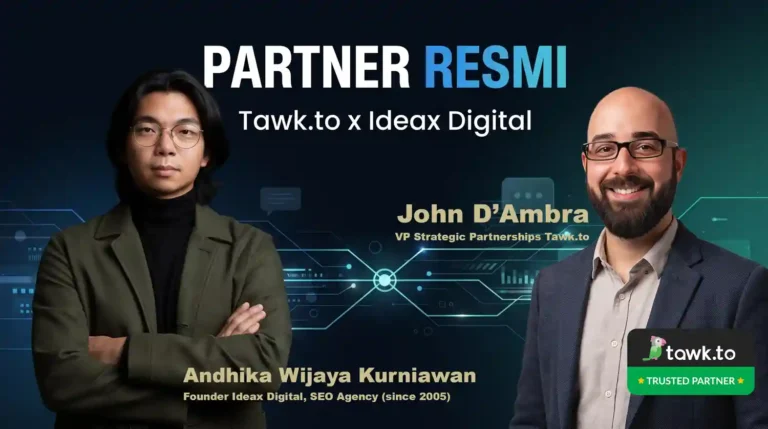 Tawk.to Live Chat Resmi Menjadi Partner Ideax Digital untuk Memperkuat SEO, AI Search, dan Respons Real-time bagi bisnis di Indonesia